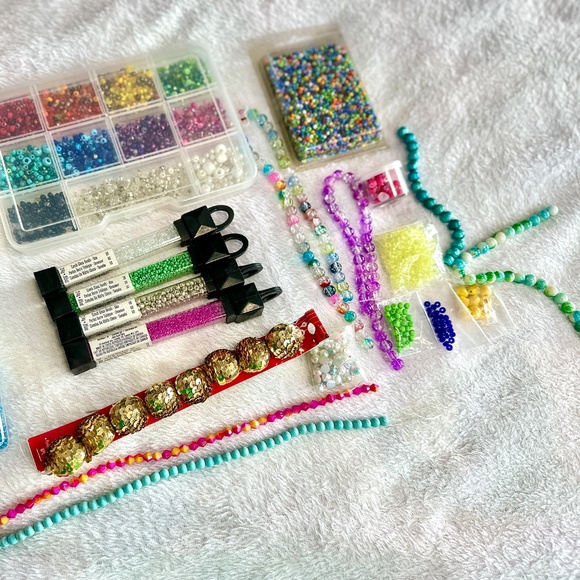 bead bundle for jewelry making or crafts, lot of beading supplies with organizer - Picture 7 of 8